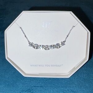 Elegant Rhodium Plating Necklace with Lemon Cubic Zirconia Stones